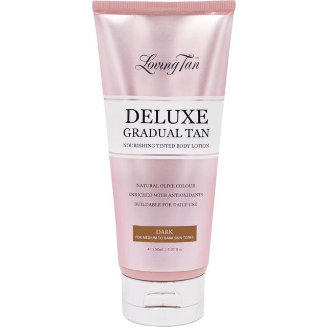 Loving Tan Deluxe Gradual Tan, Dark - Natural looking Self Tanner, Professional Strength Sunless Tanner, 7+ Self Tanning Applications per Bottle -