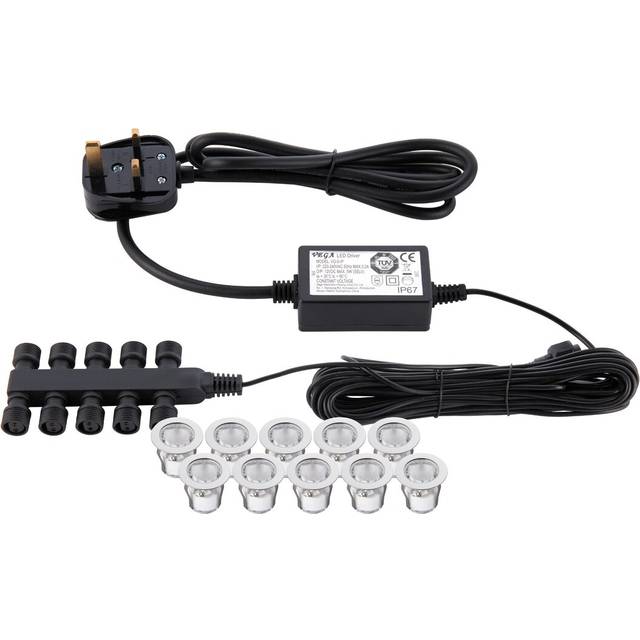 Tylersburg Steel Low Voltage Plug-in Integrated LED Deck, Step and Rail Lights (3 cm W)