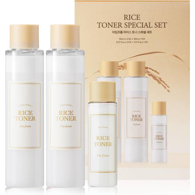 I'm From Rice Toner, 77.78% Rice Extract from Korea, Glow Essence with Niacinamide, Hydrating for Dry Skin, Vegan, Alcohol Free, Fragrance Free, Peta