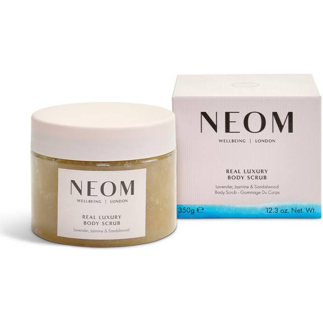 NEOM- Real Luxury Body Scrub | Luxury Body Scrub | Lavender & Sandalwood | 100% Natural Fragrance | Scent to De-Stress | Organic | Vegan | Hydrating