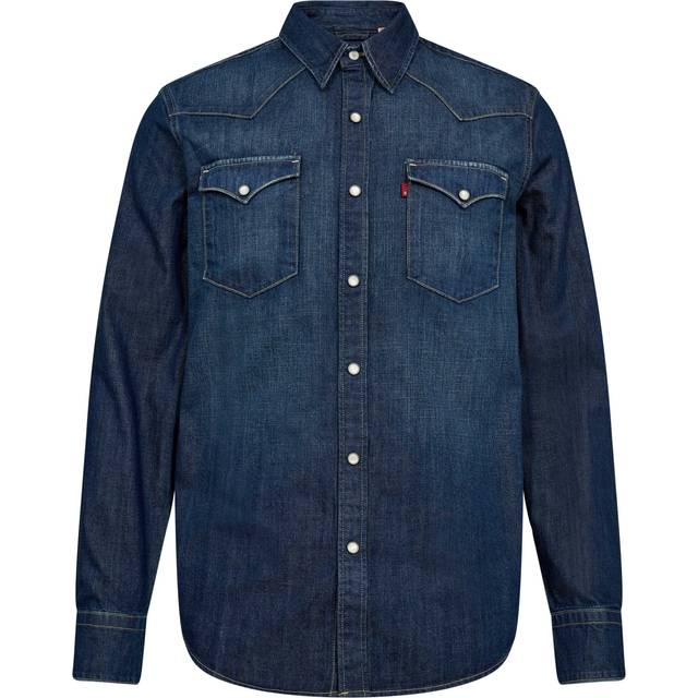 Levi's for man. 85744-0095 Lightweight Western Barstow Shirt blue (S), Casual, Cotton, Long sleeve