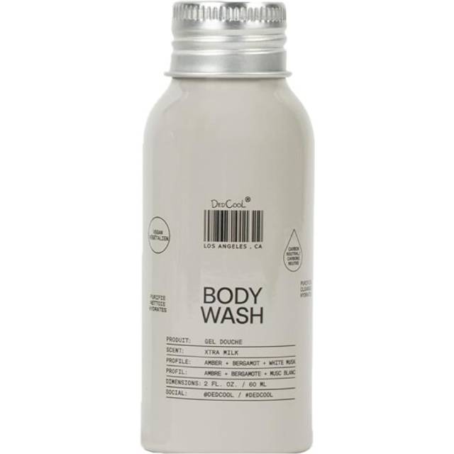DedCool Xtra Milk Mini 2OZ Body Wash  Hydrating Cleanser with Snow Mushroom Shea Butter  Aloe  TravelSize NonToxic Vegan