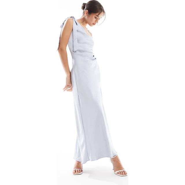 New Look Women's Light Blue One Shoulder Midi Dress - UK 14