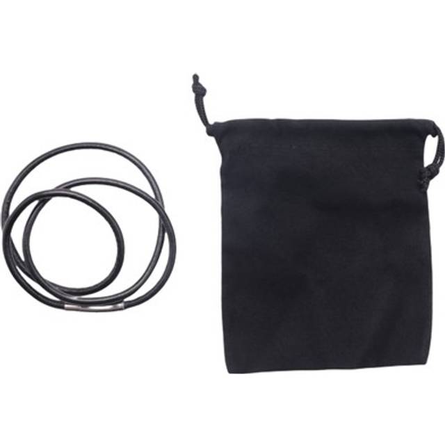 Jewellery leather rope chain necklace stainless steel clasp black silver,3803