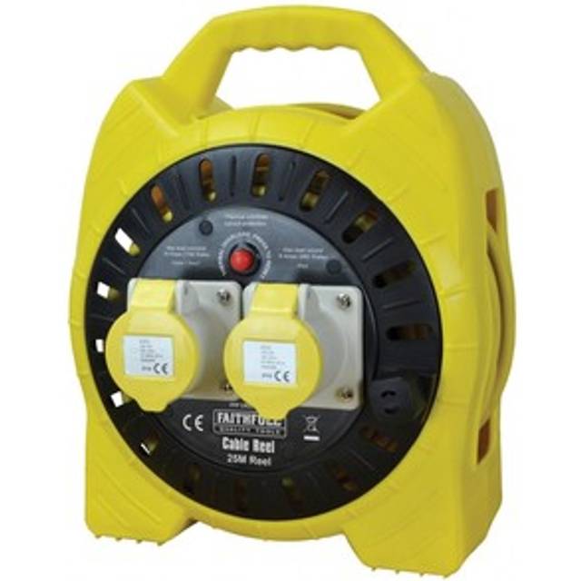 Faithfull power plus semi-enclosed cable reel 110v 16a tk3016