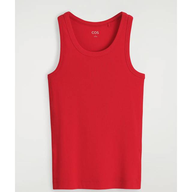 Ribbed Tank Top - Red - S
