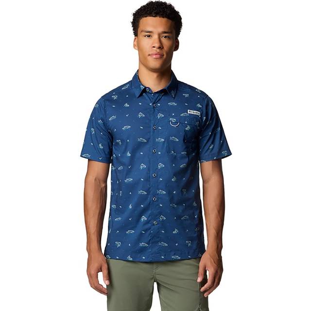 Columbia Men's PFG Wild Cast Camp Shirt- - Prints (M)