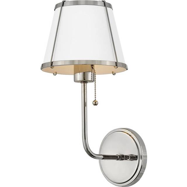 Hinkley Lighting Clarke Wall Light with Pull Switch in Polished Nickel