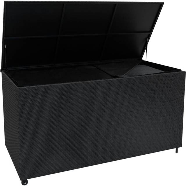 Serafina Rattan Cushion Storage Box 700l - Black