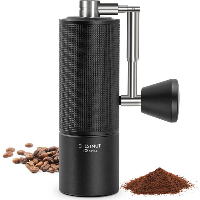 TIMEMORE Chestnut C3S PRO, Coffee Grinder Manual, Upgrade Integrated All-Metal Body, Hand Coffee Grinder with Folding Handle, for Espresso to French