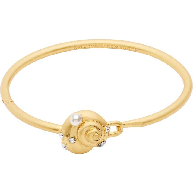 kate spade new york Shell Cubic Zirconia Bangle, Clear/Gold