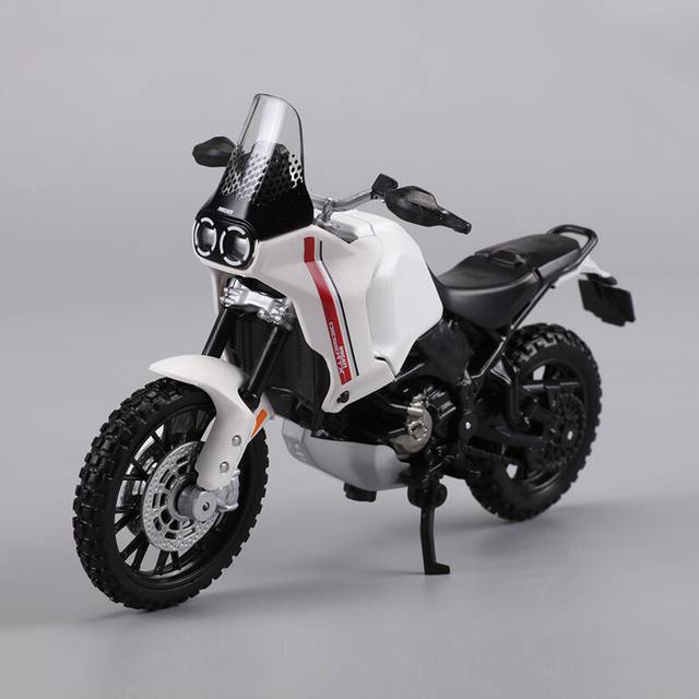 (WHITE) Maisto DUCATI Desert X  Motorcycle Car Simulation Alloy Car Model