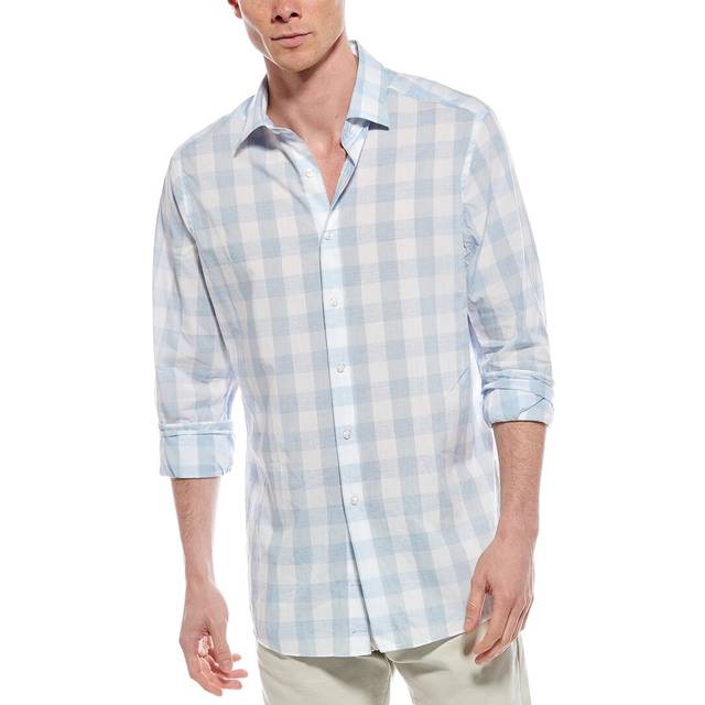 Scott Barber Riviera Poplin Buffalo Plaid Shirt
