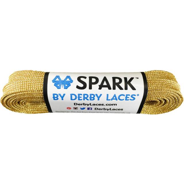 Derby Laces Gold SPARK Shoelace for Shoes  Skates  Boots  Roller Derby  Hockey and Ice Skates (72 Inch / 183 cm)