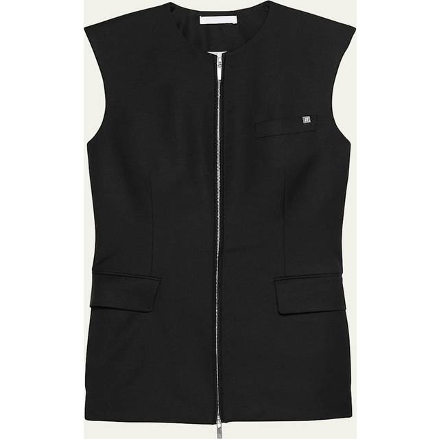Zip Blazer Vest - black - 001
