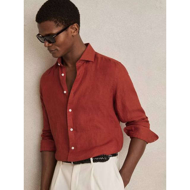 Reiss Ruban Linen Regular Fit Shirt