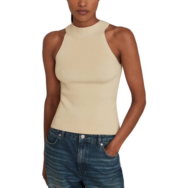 Reiss Lacey Funnel Neck Mixed Blend Vest