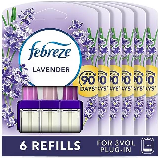 6 x 20ml febreze 3volution plug in refill - lavender