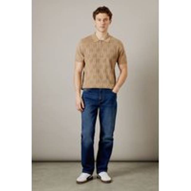 Burton dark blue jeans mens casual jeans