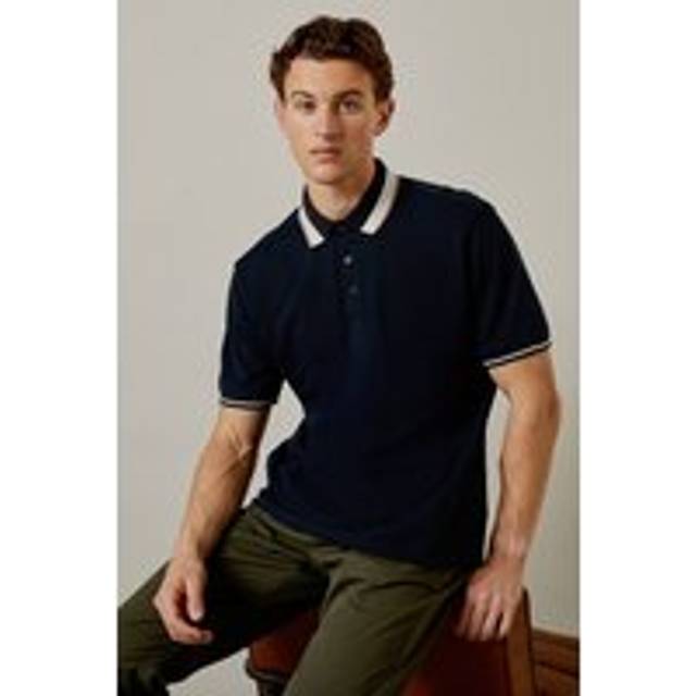 Burton navy polo mens casual polos