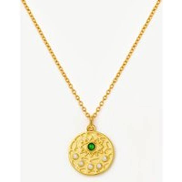 Womens Silver Evil Eye Coin Necklace - Metallics - One Size
