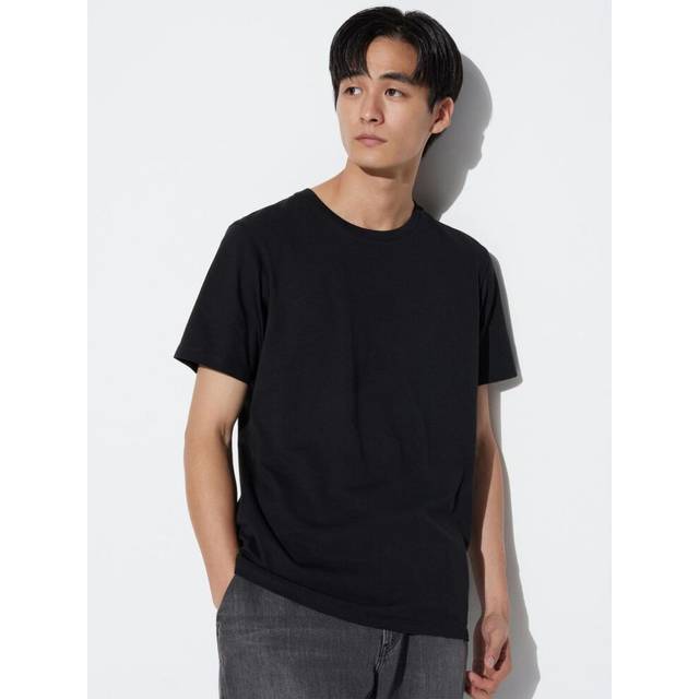 (09 BLACK/3XL) Uniqlo Japan Supima Cotton Crew Neck T Shirt  Short Sleeve