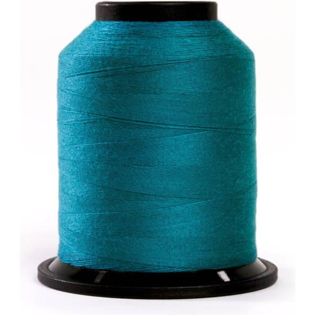 Finesse Thread Solid Colors | 100% Polyester  3ply  50wt | Thread Cones | 100% Polyester Thread for Quilting and Sewing (Peacock  1 100 Yards)