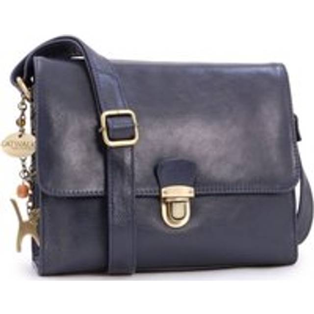 Diana Leather Cross Body Bag - Blue - Medium