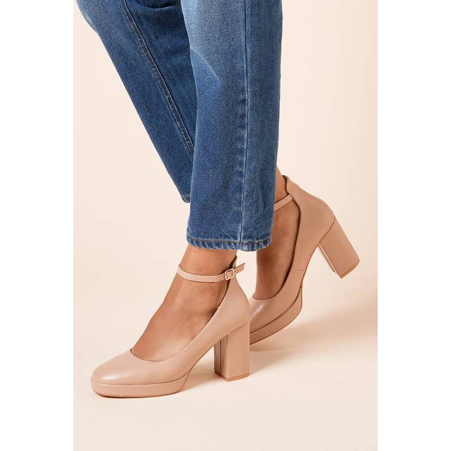 Dorothy perkins taupe court shoes womens daywear heels