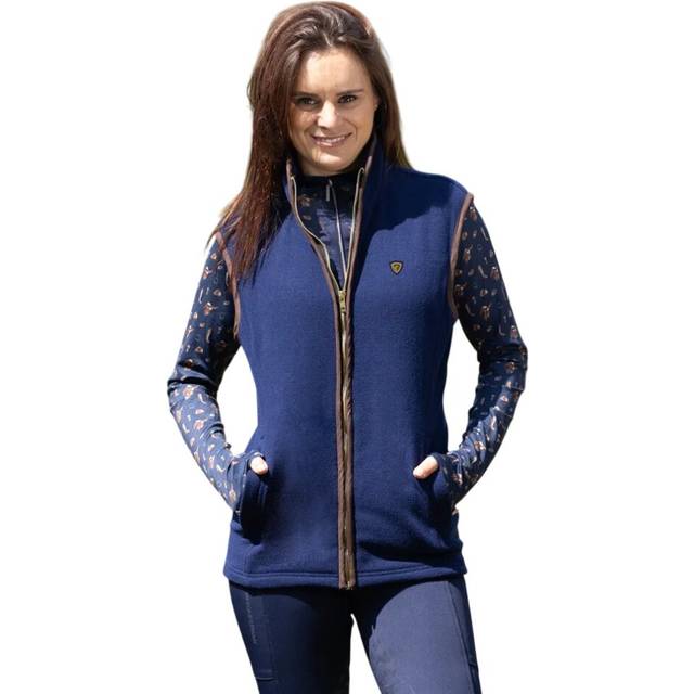 (S, Navy) Hy Womens/Ladies Elevate Essential Suede Gilet