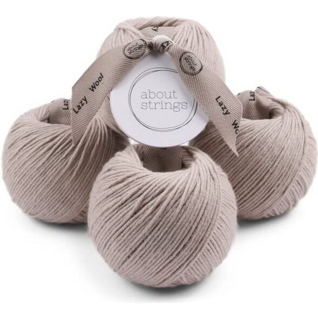 About Strings Lazy Wool - Merino Wool Blend No. 3 Light DK Yarn  50g 109 Yards per Ball  4-Pack Stone