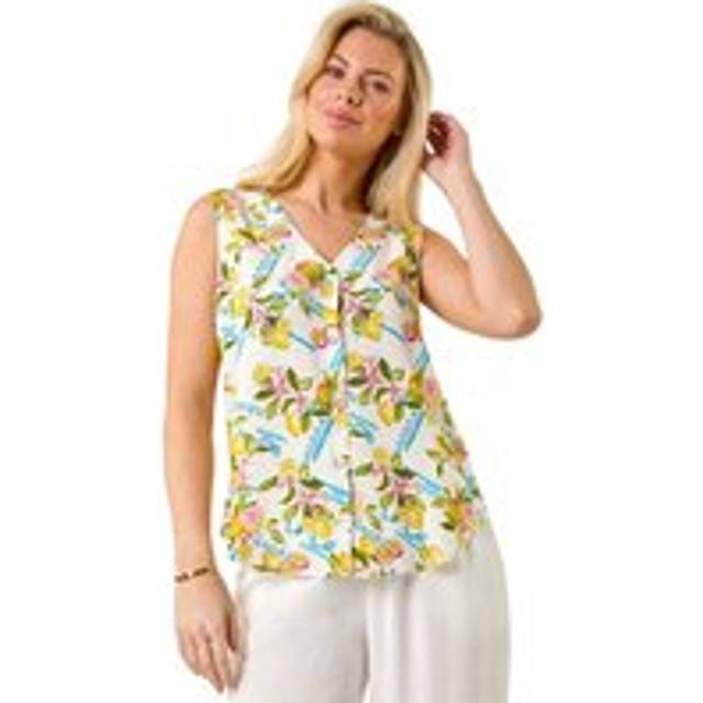 Floral Lemon Blouse - Ivory - 14
