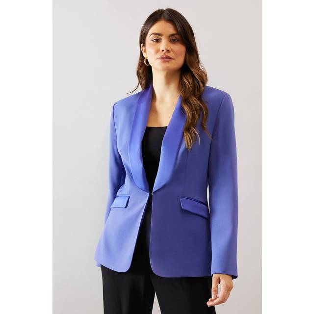 Womens Occasion Edge To Edge Blazer - Blue - 16