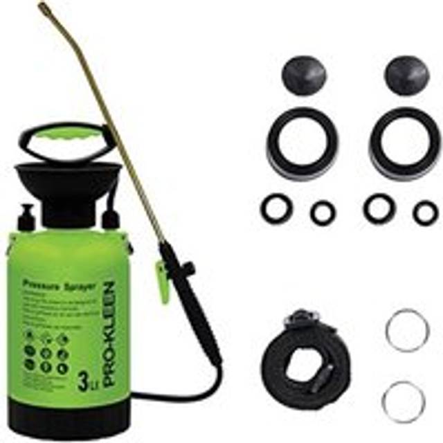 Garden Pump Sprayer 3L With Brass Lance And Spare Seal Kits - Green - One Size