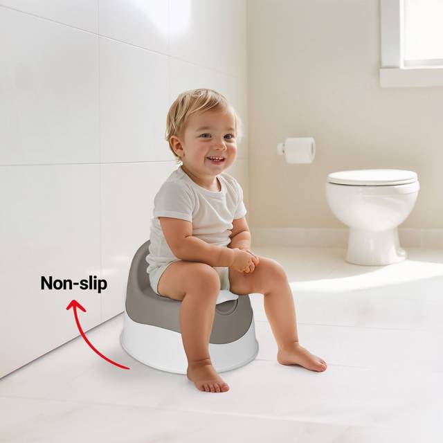 Infant potty - dolu toddlers potty training solution, easy to clean- stone grey
