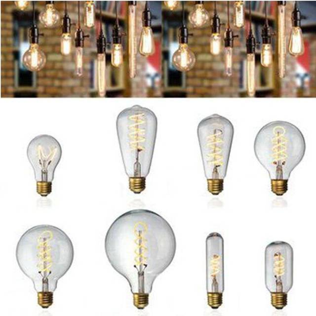 (G80) Dimmable LED Vintage Retro Industrial Lamp Indoor Lighting Filament Light Bulb AC220V