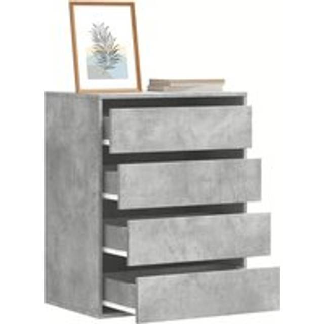 Corner Chest of Drawers Concrete Grey 60x41x76 cm Engineered Wood - One Size
