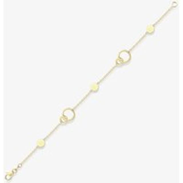 9ct Gold 7.5 Inch Interlocking Circle Disc Bracelet 111125127486