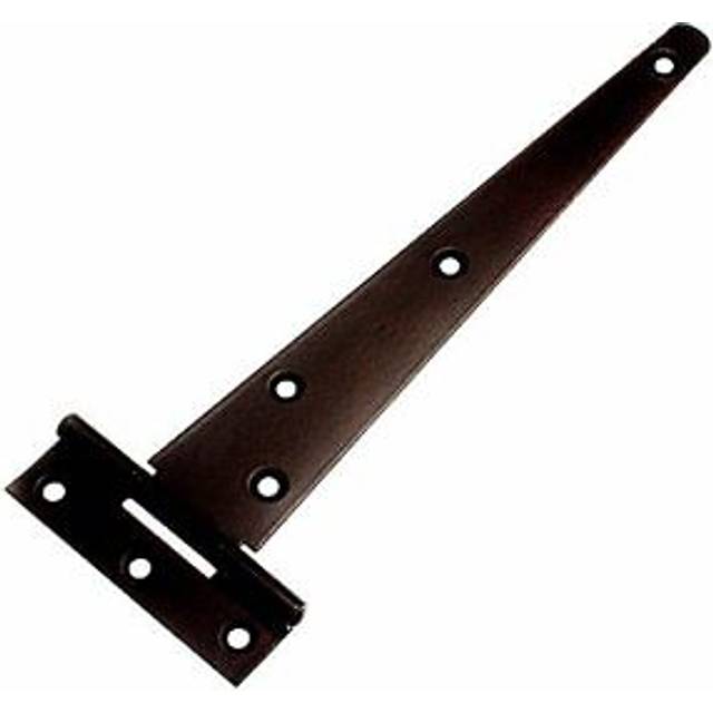 12 Pairs Of 8 Inch Door / Gate / Shed T Tee Strap Hinges Steel Black | Onestop