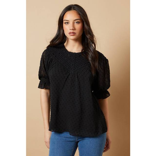 Oasis black top womens daywear tops