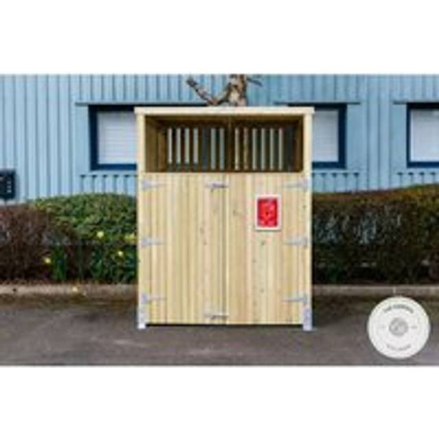 The Garden Village Whalley Commercial Euro 660L or 1100L Wheelie Bin Shed with Roof - n/a