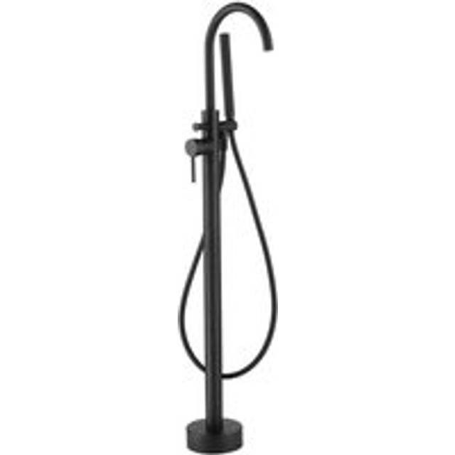 RF-Series Floor Standing Bath Shower Mixer Tap inc Kit - Black - One Size