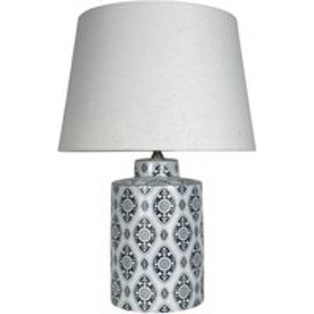 Traditional Table Lamp and Shade - Ceramic - L20 x W20 x H43 cm