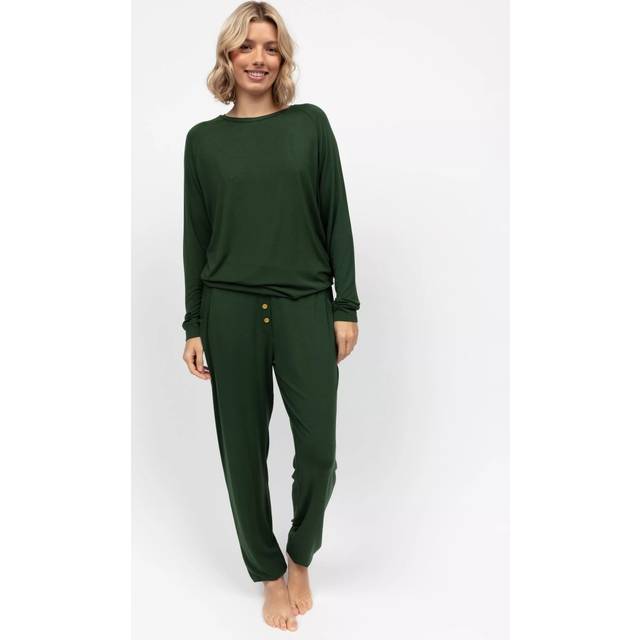 Cyberjammies Slouch Long Pyjama Set, Olive