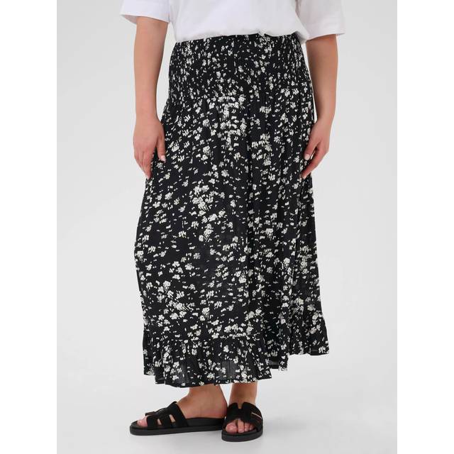 KAFFE Curve KCbella Abstract Patterned A-Line Midi Skirt
