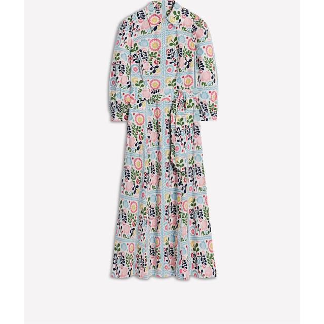 Boden Clara Cotton Floral Print Shirt Dress, Multi
