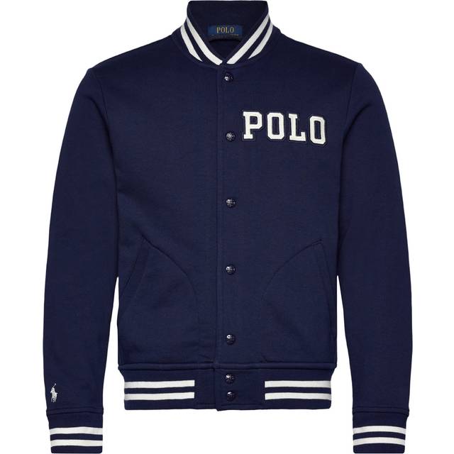POLO RALPH LAUREN Logo Fleece Baseball Jacket |Svart |XXL