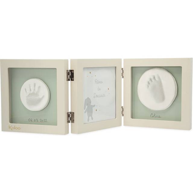 - RÃªves de Douceur - My Photo Frame and Baby Prints - Clay Handprints & Footprints Kit - Easy to Use and Mess-Free - Newborn Gift - Beige, K220001