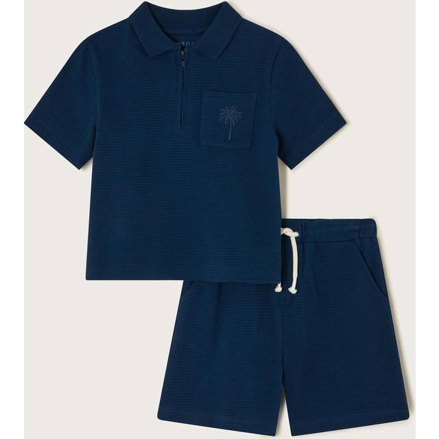 Monsoon Kids' Cotton Polo Shirt & Shorts Set