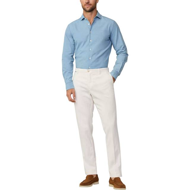Hackett London Kensington Herringbone Slim Fit Chinos, Off White
